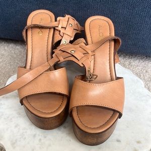 Leather ALDO heels! Perfect for summer
